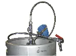 Dispensing system by positive pressure with inert gas for 30L  presurizable steel drums. Includes: 2' steel adapter, screwed deep pipe, spiral gas inlet, PTFE/steel 1,5m tube and self-closing tap.