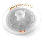 Filtros de jeringa Acrodisc™ PSF. Membrana: GF92. Tamaño de poro (µm): 1,0. Volumen retención (µL): < 450. Presión máxima: 5,0 bar (500 kPa, 72 psi).