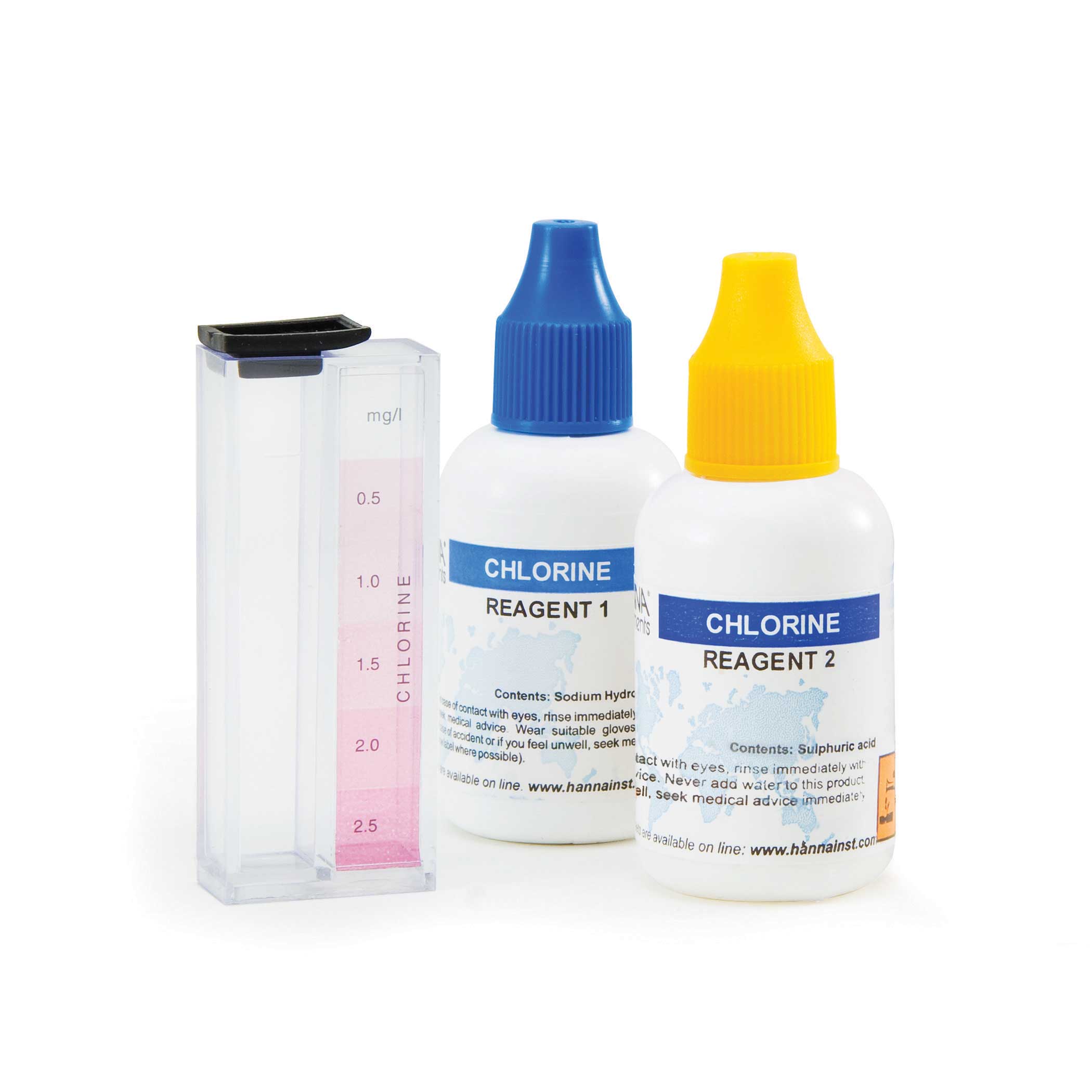 Free Chlorine Test Kit (0.0 to 2.5 mg/L) 50 tests.HANNA.