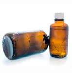 Glass flask amber with plastic coating. Cap. (ml): 1.000. Thread GL: 45