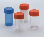 Straight PP container. CORNING® GOSSELIN™. Cap. (ml): 60. ØxH (mm): 33x70. Sterile: Yes. Container colour: Natural. Cap colour: Blue