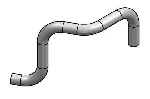 Pump discharge pipe (for diverting flow in bath) for bath circulators with KISS E, CC-E. HUBER. Accessory for thermostatics baths
