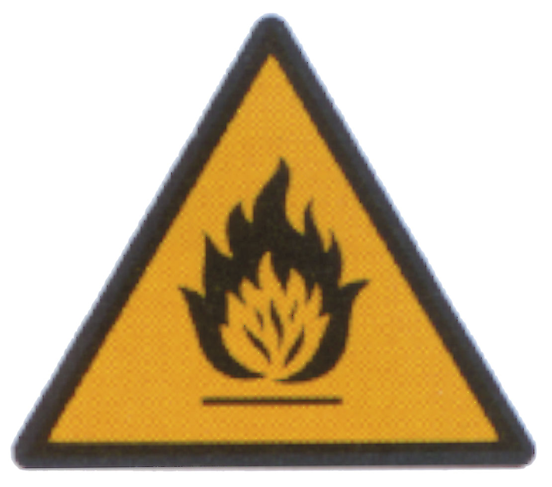 Señal de peligro Advertencia de riesgo de incendio. Lado mayor (mm): 148