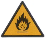 Warning Signal fire risk. Longest side (mm): 148