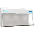 Horizontal laminar flow cabinet HZ. CRUMA. Model: HZ-4. Ext. Dim. WxHxD (mm): 1270x1050x1360. Average air speed (m/s): 0.45. Noise level (dB): 57. Gross weight (Kg): 185