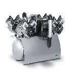 Marathon P2B-304M compressors station. DUERR TECHNIK. Suction power at 0 bar (l/min): 640 / 730. Delivery rate at 5 bar (l/min): 430 / 480. Nominal pressure NP (bar): 6.5. Safety pressure SP (bar): 10. Noise level NP dB (A): 74 - 77. Vol. vessel (l): 90