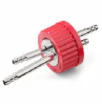 DURAN® GL 45 Stainless Steel Connector Cap (PBT, red), with 2 ports, with O-ring (silicone)