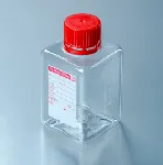 Sterile bottle, narrow neck, with thiosulfate. Capacity (mL): 250. Material: PET body; HDPE cap. Cap diameter (mm): 35. Mouth diameter (mm): 31. Color: transparent body, red cap. Sodium thiosulfate concentration: 20 mg/L