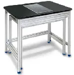 Weighing table YPS-03 Kern, weighing table consists of:- Polished granite plate (34 kg) as integrated working surface, positioned on absorbing rubber components- Work table with aluminium profile frame and height-adjustable feet