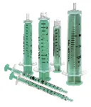 Luer Sterile plastic syringe 2 pieces, eccentric. Volume (ml): 20