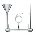 Tubo para polarimetro de acero inoxidable con embudo y tubo ascendente, con conexión de manguera de 6 mm para circulador de agua y con sensor de temperatura integrado (se necesita baño externo). SCHMIDT+HAENSCH. Longitud (mm): 200. Volumen de muestra (mL): 17. Accesorio para polarímetro Unipol