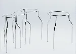 Tripod support with round top with AISI 304 stainless steel shaft. Ø ext. ring (mm): 80. Total height (mm): 210