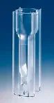 UV cuvette, plastic. BRAND. UV-Cuvette micro, 8,5mm center height. Min. volume: 70µl. Max. volume: 850µl. Window (mm): 2x3,5