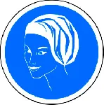 Obligatory signal of Mandatory use of hair cap or hairnet. Ø (mm): 148