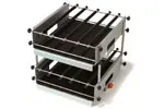 Digital orbital shaker, Orbital Maxi. OVAN. Accessory. Double universal platform 350x400 to fix flask, precipitation vessels, bottles, grids of test tubes, etc; with 2 shelves and 10 rollers