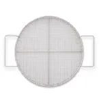 Stainless steel with Rilsan-coated handles. Accessory for Elmasonic. ELMA. It's very important use baskets to protect the bath. For models: Elmasonic Easy 350 R. Dimensions ØxH (mm): 545x70