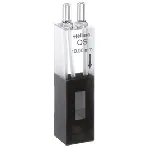 Cubetas semi-micro para medidas de flujo continuo, con tubos de entrada y salida. HELLMA®. Tipo: 176.000-QS. Paso luz (mm): 10. Dim. AnxAlxPr (mm): 12,5x45x12,5. Volumen (µL): 450. Dim. Apertura AnxAl (mm): 4x11. Altura centro (mm): 15. Rango de longitud de onda (nm): 200-2.500