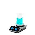 AREX 5 Digital heating magnetic stirrer. VELP®. Speed (rpm): 50-1500. Stirring volume (l): Up tp 20. Temperature range (ºC): Room temperature - 310. Plate diameter (mm): 135. Power (W): 630. Weight (kg): 1.7. Dimensions WxHxD (mm): 160x85x270