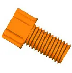 Gripper conector PP 1/4'-28 for 1/16' D.E. Orange. DIBA OMNIFIT