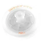 Filtros de jeringa Acrodisc™. Membrana: GxF/Glass. Tamaño de poro (µm): 1. Volumen retención (µL): < 450. Presión máxima: 4,1 bar (410 kPa, 60 psi). Caudal de agua:  >650 ml/min a 15 psi