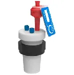 Safety Caps: safe solvent extraction. SCAT®. Ground neck 29/32. Safety Cap II, Ø 3,2 for ground neck bottles. Connectors (mm OD): 2x3,2mm (1/8')