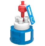 Safety Cap III, Ø 4,76  for GL45. Connectors (mm OD): 3x4,75mm (3/16'). SCAT®. Safety Caps: safe solvent extraction. GL45 screw caps for the preparative HPLC and air valve