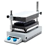 MULTI-TX5 Digital Multi-tube vortex stirrer. VELP®. Model: MULTI-TX5 Digital. Speed (rpm): 100 - 2.500. Operating mode: A contacto. Orbital diameter (mm): 3,6. Display: LED. Timer: 1 - 99:59. Power (W): 40. Weight (kg): 19. Plate dimensions (mm): 294x194. Dimensions WxHxD (mm): 245x380x490.Supplied with 44 positions sample rack for test tube 12 mm of diameter.