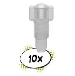 Blind plugs for capillary connection UNF 1/4' 28G, PE, colourless, GreenLine. SCAT®. Suitable for PFAS analysis of polyfluorinated chemicals (formerly PFCs) according to DIN 38407-42 or 38414-14.