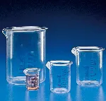 Low form beaker with blue graduations. TPX. KARTELL. Cap. (mL): 25. Subdivision (mL): 1. Ø ext. (mm): 34. Height (mm): 49