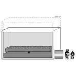 Paquete de equipamiento para armarios de seguridad para productos inflamables UNE EN 14470-1. Para modelos: UB90.060.110.T. ASECOS. Descripción: 1x bandeja perforada, 1x cubeto de retención (V=22.0L). Material: Acero inoxidable 1.4301