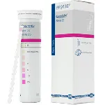 Nitrite 25 QUANTOFIX® Semi-quantitative test strips. MACHEREY-NAGEL.  Measuring range (visual): 0,5 – 1 – 2 – 5 – 10 – 25 mg/L NO2-. Measuring range  with QUANTOFIX® Relax: 0,5 - 25,0 mg/L NO2-.  Color change: yellow to red-violet
