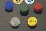 Caps for screw thread microtubes. DELTALAB. Green microtube cap