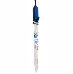 pH electrode 214TPT1000. XS. For CRISON pH meters. Version: With cable and BNC+banana plug. Temperature sensor: Yes (Pt1000). Specifications: Glass body, ceramic diaphragm, -10 to 100ºC