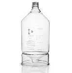 Frasco de depósito HPLC de fondo cónico. DURAN®. Capacidad (mL): 5.000. Rosca (GL): 45. Diámetro (mm): 190. Altura (mm): 395