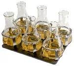 Platform with spring clamps for 6 x 250-300 ml flasks. Dim. (mm): 250x190. GRANT. Accessory. PSU-10i Orbital platform shaker, ES-20 Orbital shaker incubator and CPS-20, Orbital platform CO2  shaker