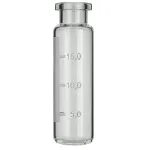 Vial Headspace para encapsular de 20 mL N 20 transparente, fondo redondeado, cuello para encapsular DIN plano, etiqueta. MACHEREY NAGEL. Diámetro exterior (mm): 22,5. Altura exterior (mm): 75,5.