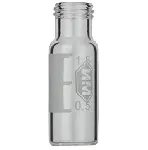 Vial roscado de 1,5 mL N 9 transparente, fondo plano, amplia apertura, etiqueta + escala, silanizado. MACHEREY NAGEL. Rosca: corta. Diámetro exterior (mm): 11,6. Altura exterior (mm): 32 