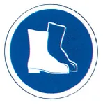 Obligatory signal of Mandatory wearing foot protection. Ø (mm): 148