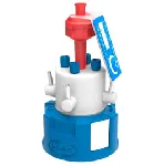 Safety Cap IV, V2.0 with 4 shut-off for GL45. SCAT®. GL45 screw caps with shut-off and air valve. Safety Caps: safe solvent extraction. Supplied with 4 fittings 3,2 mm ext. Ø and an air valve. Connectors (mm OD): 4x3.2mm (1/8')