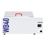 Waterbath WB40 with recirculation pump, grille and lid. ARGOLAB. Volume: 40l. Max temperature/Resolution (ºC): 85/0,1. Temperature stability: 0.1 ºC (at 37ºC). Outer dim. HxWxD (mm): 830x285x460. Weight (Kg): 28. Power (W): 2200