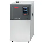 Unichiller P010w. HUBER. Pilot ONE controller, water-cooled refrigerating unit and circulation pump with a high discharge pressure for applications with high pressure drops. Temperature range (ºC): -20 to 40. Temperature stability (ºC): ± 0.5. Flow (L/min) - Pressure (bar): 25 - 2.5. Volume (L): 3.8. Dimensions WxHxD (mm): 350x622x498