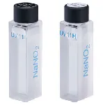 Set de filtros 667-UV102H. Contiene filtros líquidos UV11 and UV11H. HELLMA®. Paso de luz (mm): 10 y 5. Longitud de onda de luz difusa (nm): 385 Cut-off. Con certificado de calibración. Calibración de luz difusa según USP <857> procedure A