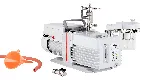 CRVpro 4 basic package oil pump. WELCH-ILMVAC. Application: Schlenk line, freeze dryer. Flow rate (l/min)/(m3/h): 63/3,8. Final vacuum (mbar): 2x10-3. DN connexion: 16KF. Oil cap. (ml): 1150. Noise level (dB): 50. Dim. WxHxD (mm): 157x230x463 (without handle). Weight (Kg): 21