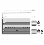 Paquete de equipamiento para armarios de seguridad para productos inflamables UNE EN 14470-1. Para modelos: UB90.060.110.T. ASECOS. Descripción: 1x bandeja, 1x bandeja perforada, 1x cubeto de retención (V=22.0L). Material: Acero inoxidable 1.4301