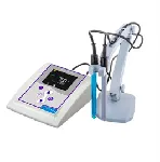 Multiparametric table top XS, PC52. Complete with armarticulate to hold multiple sensors. G-201TN pH electrode made of plastic with integrated temperature sensor and G-2301TNCONDUCTIVITY plastic cell with temperature sensor.