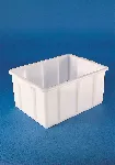 Stackable deep trays, high form made of HDPE with handles. KARTELL. Cap (L): 100. Dim ext. (mm): 500x600x445