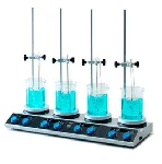 AM 4 Digital Multi-position Hot Plate Stirrer+Probe+Rod+Clamp. 4 positions. VELP®. Speed (rpm): 50 - 1500. Stirring volume (L): Up to 20 (x 4 pos.). Temperature range (ºC): Up to 310. Plate diameter (mm): 135