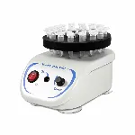 V-32 Vortex mixer. GRANT. Speed (rpm): 300-5000. Orbit Ø (mm): 2. Tube cap. (ml): 16x1.5, 8x0.5 and 8x0.2. Dim. WxHxD (mm): 120x100x180. Consumption (W): 12. Weight (kg): 1.5.Supplied with single tube platform head and universal platform for three tubes sizes (8x0.5,16x1.5 and 8x0.2 ml tubes)