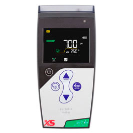 Portable pH meter XS pH 7, complete with case, pH electrode with CAT (G-201TN) and solutions. Labprocess
