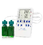 Memory-Loc datalogging digital thermometer. TRACEABLE. Range: –50.00 to 70.00°C. Accuracy: ±0.25°C. Resolution: 0.01°C. Probes: 2 bottles. Application: Refrigerators and Freezers